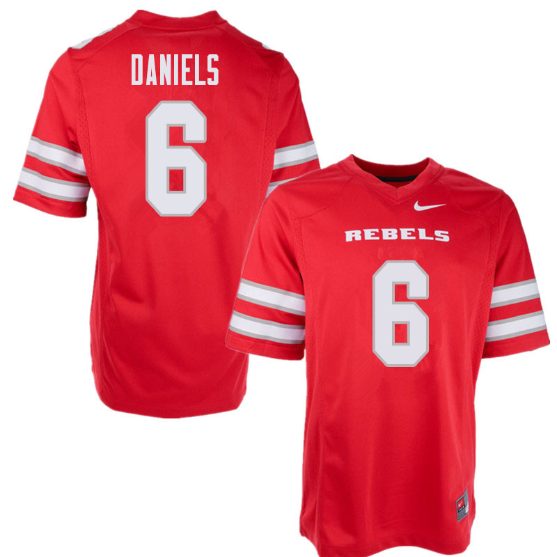 Men's UNLV Rebels #6 Tykenzie Daniels College Football Jerseys Sale-Red - Click Image to Close